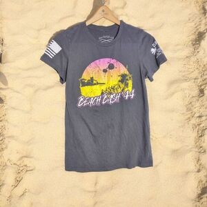 Gray Beach Bash '44 Grunt Style D-Day T-Shirt Sz XL